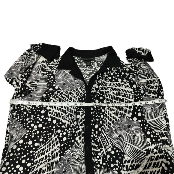 Venezia Button Up Blouse Size 18/20 Mixed Patterns Polka Dot - Picture 10 of 12
